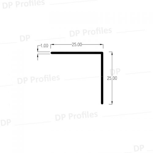 32018 (25mmX25mm) - Γωνίες PVC/Λάστιχο στο D. P. PROFILES